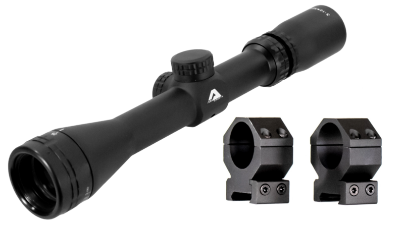 Aim Sports ​3-12X32 Scout Scope with AO and Mil-Dot Reticle