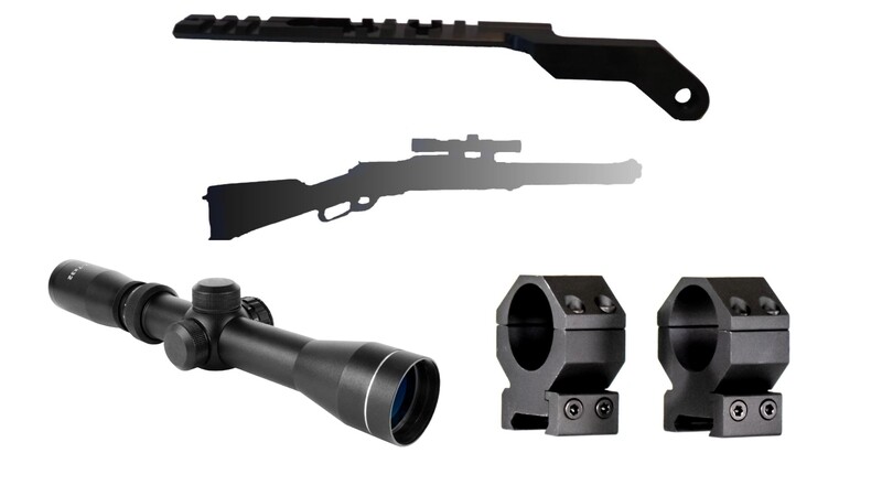 Winchester 94 No Drill Rail Bundle with AIM Sports ​2-7X32 Scout Scope and FREE Rings
