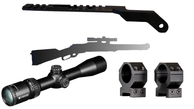Winchester 94 No Drill Rail Bundle with Vortex Crossfire 2-7X32 Scout Scope and FREE Rings