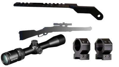 Rossi 92 No Drill Rail Bundle with Vortex Crossfire 2-7X32  Scout Scope and FREE Rings