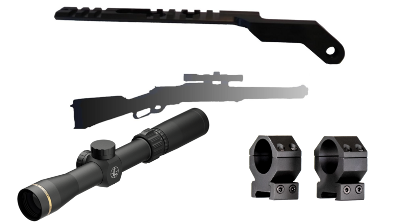 Winchester 94 No Drill Rail Bundle with Leupold VX-FREEDOM 1.5-4X28 IER SCOUT Scope and FREE Rings