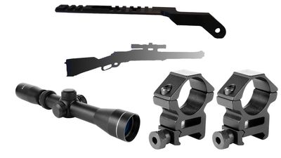 Rossi 92 No Drill Rail Bundle with AIM  Sports ​2-7X32  Scout Scope and FREE Rings