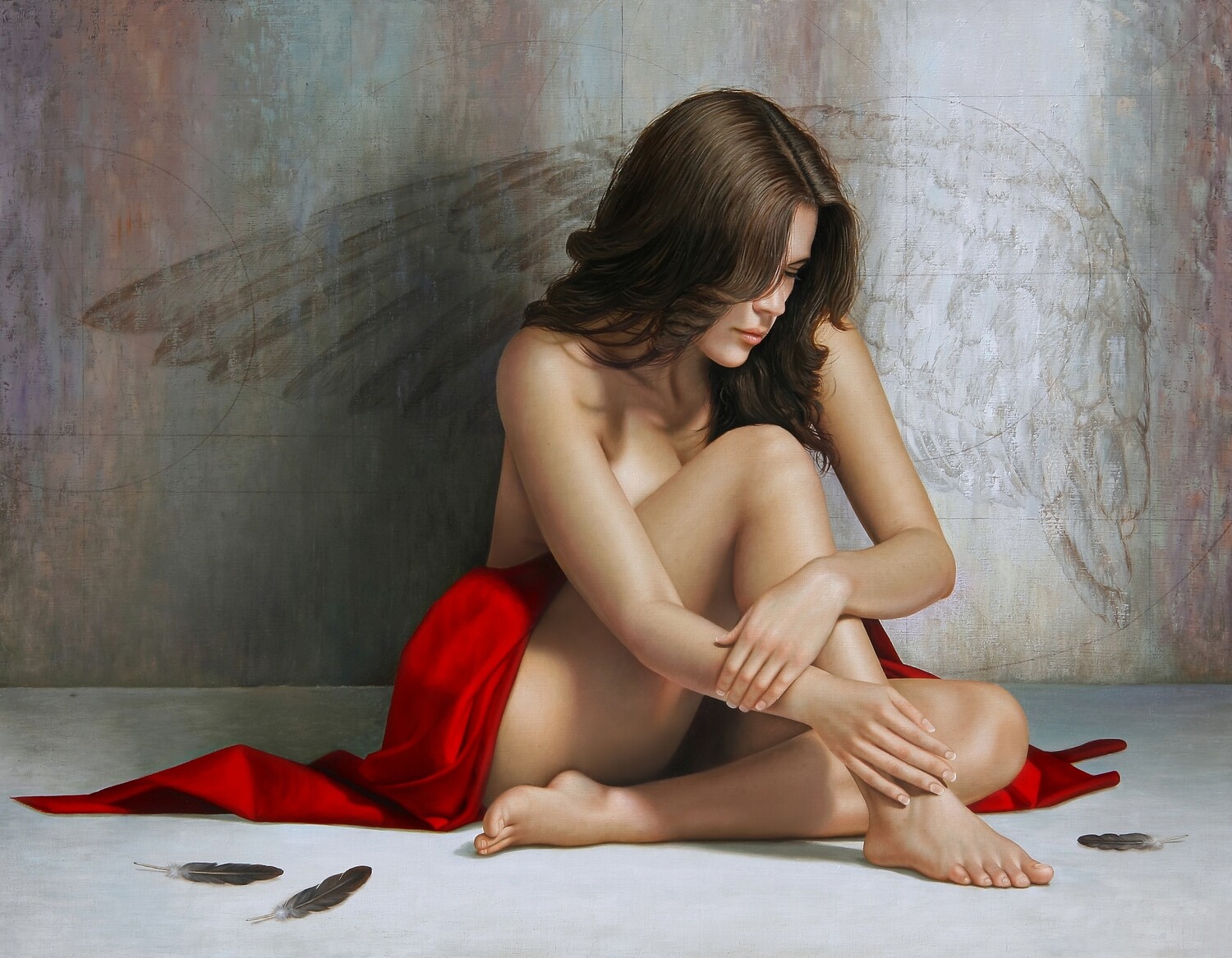 &quot;memorias de vuelo&quot; 77 x 100 cm en Bastidor
