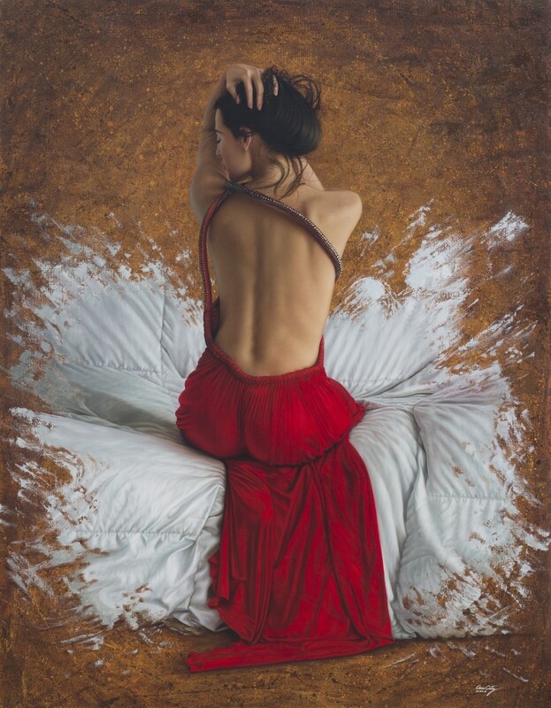 &quot;Corazón Escarlata&quot; 77 x 100 cm enrollado (30&quot; x 39&quot; Rolled Print)