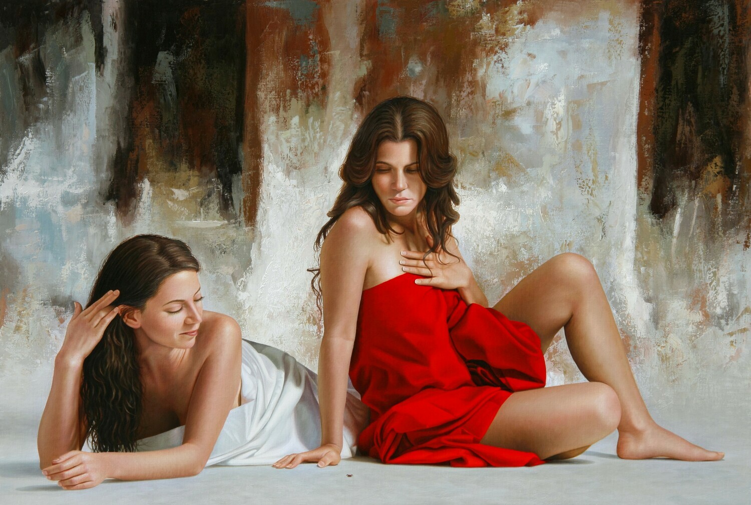 &quot;earth angels&quot; 100 x 145 cm con Bastidor