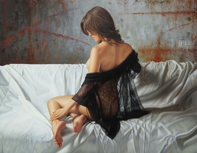 "el arte de la seduccion" 140 x 180 cm con Bastidor