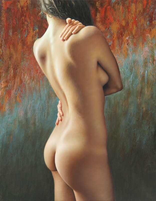 &quot;el autoabrazo&quot; 140 x 180 cm con Bastidor