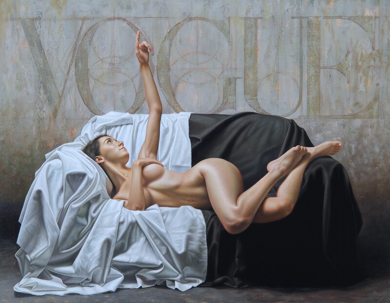 &quot;inmune a la moda I&quot; 115 x 148 cm con Bastidor