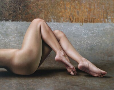 "voyeur" 100 x 124 cm con Bastidor