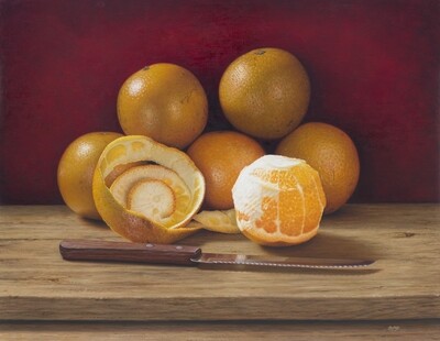 "espiral citrico III" 140 x 180 cm con Bastidor