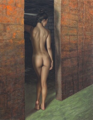 "Hoyuelos de Venus" 140 x 180 cm con Bastidor