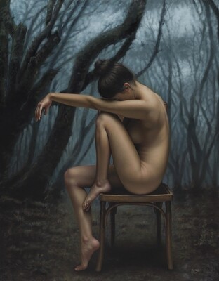 &quot;el bosque&quot; 140 x 180 cm con Bastidor