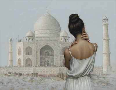 "India" 140 x 180 cm con Bastidor