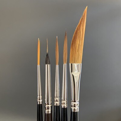 Brushes for painting hair or fine lines