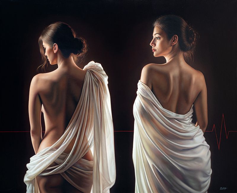 &quot;Dupla&quot; 122 x 150 cm  Oleo sobre lino $11,100 USD