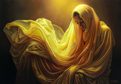 &quot;Ámbar místico&quot; 115 x 165 cm enrollado (45.3&quot; x 65&quot; Rolled Print)