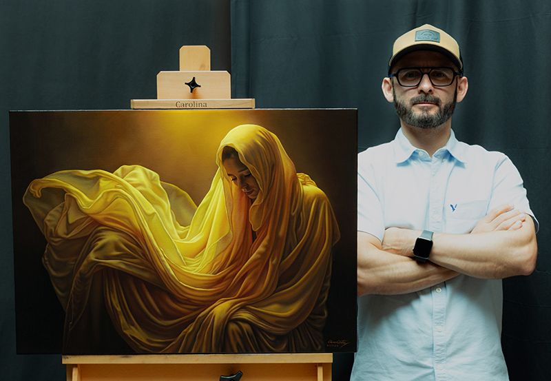 "Ámbar místico" 50 x 70 cm Oleo sobre lino $4500 USD