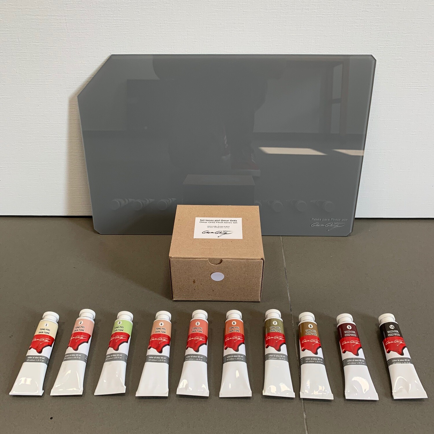 Set tonos piel 40 ml + paleta para pintor