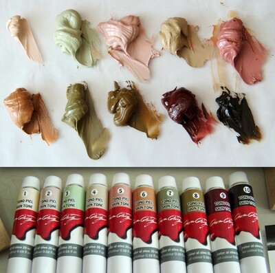 Omar Ortiz Flesh Tones Set 20 ml + Palette for Painter