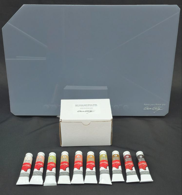 Omar Ortiz Flesh Tones Set 20 ml + Palette for Painter