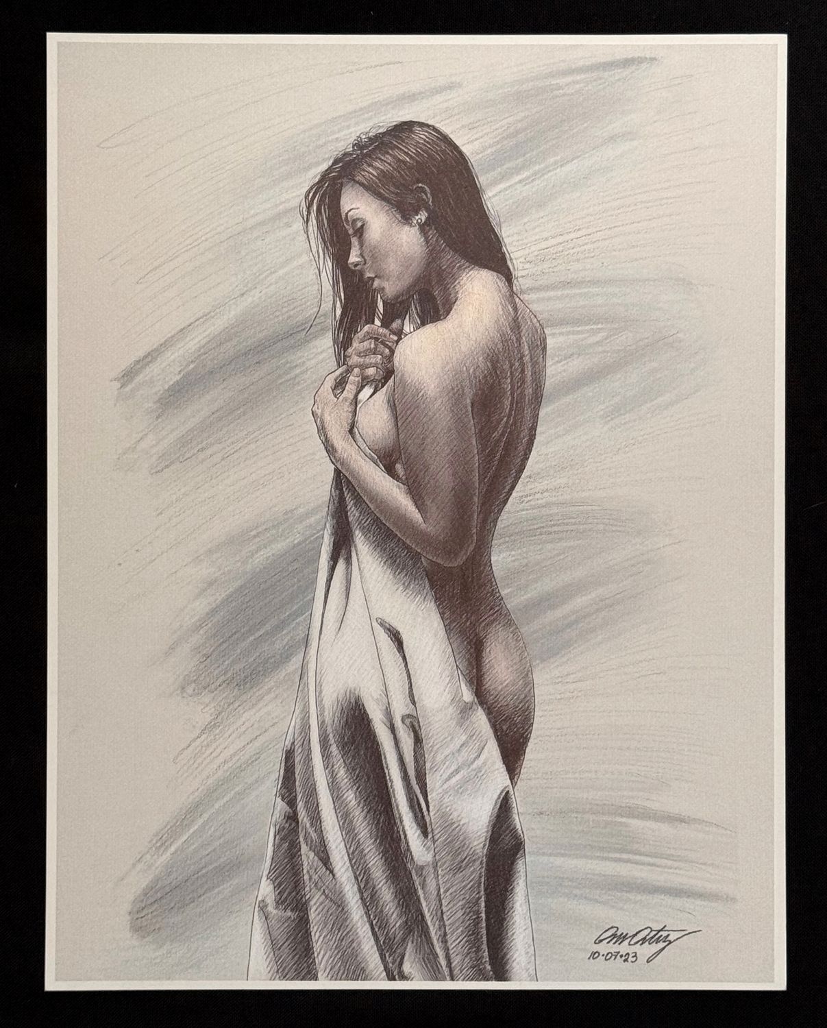 Fine art Print Drawing 01 CREAM