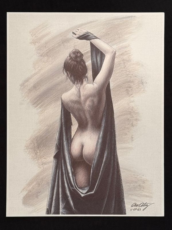 Fine art Print Drawing 02 CREAM