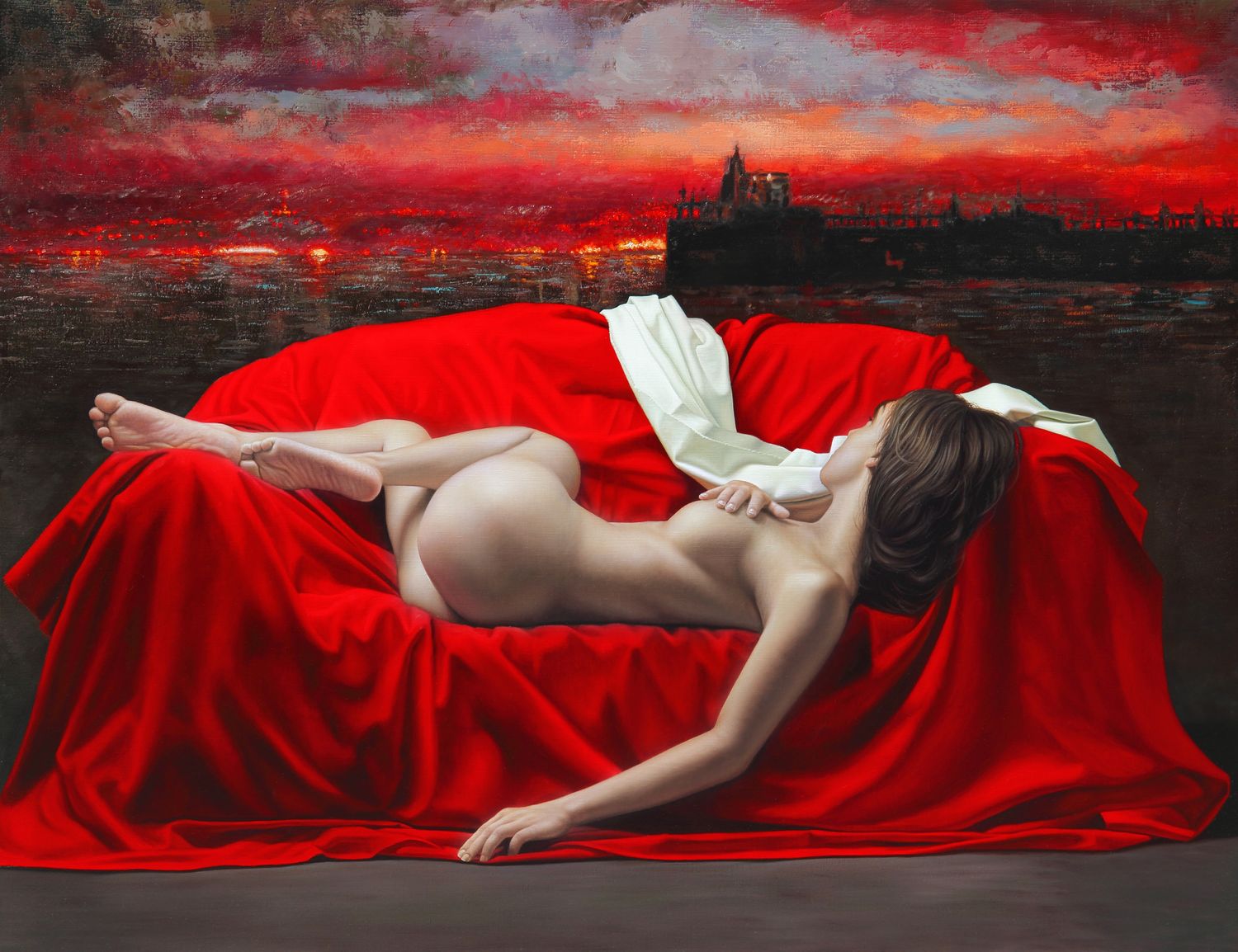 "Cielo Rojo"  115 x 148 cm enrollado (45" x  58"  Rolled Print)