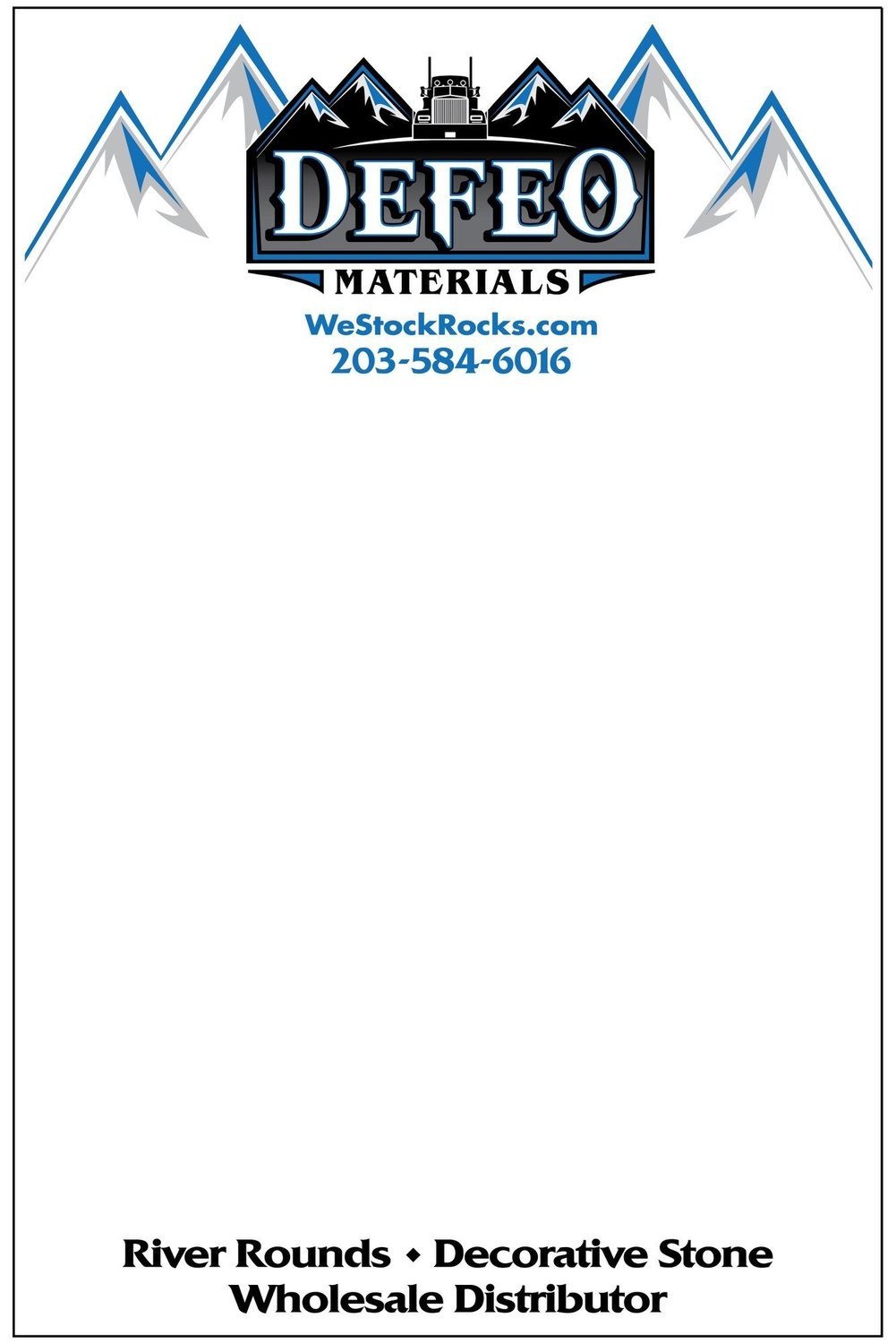 DeFeo Materials Note Pad