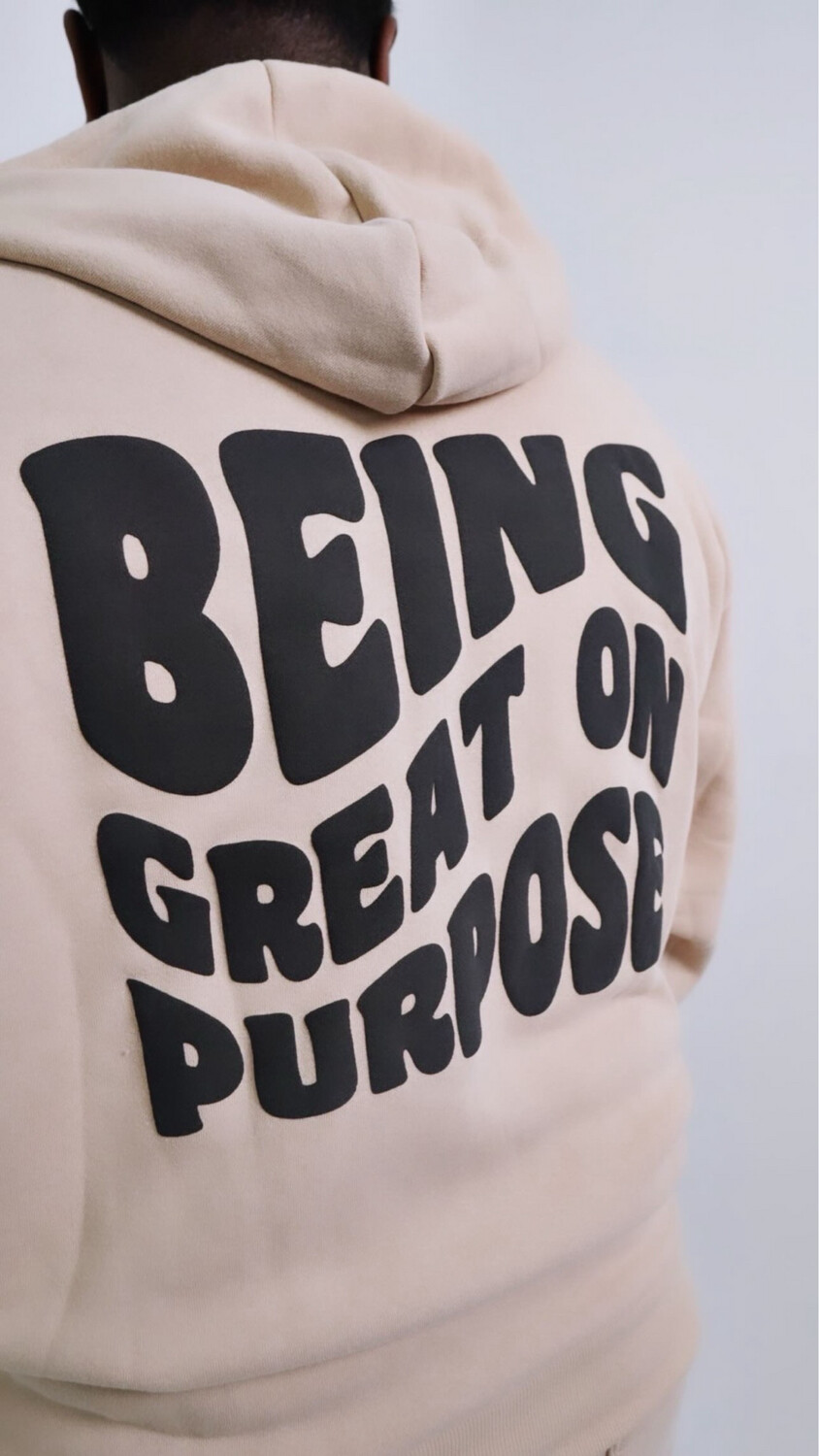 “Being Great On Purpose” Unisex Sweatsuit (Cream/Black)