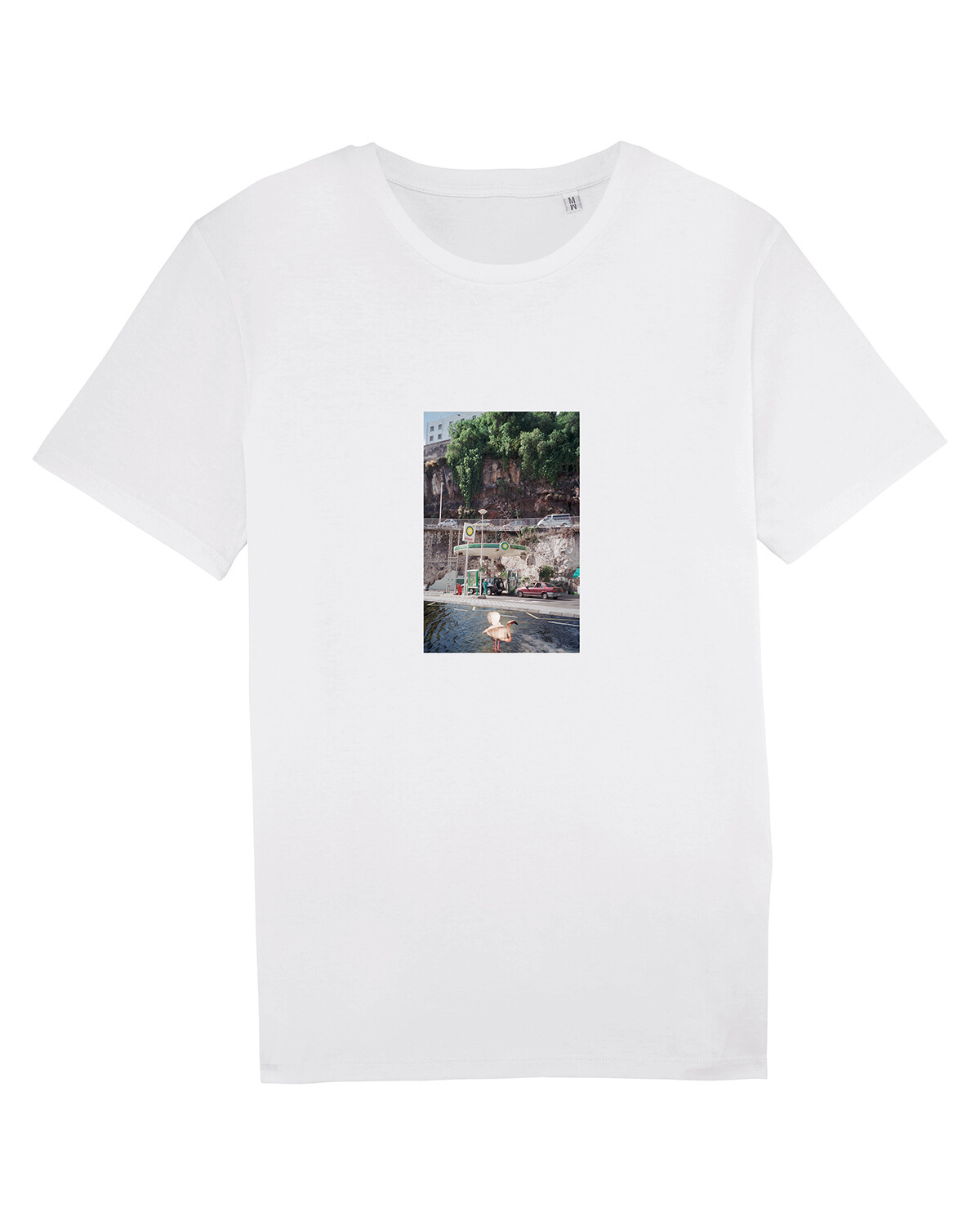 Pink Flamingo White T-Shirt