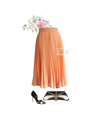 Chân váy xếp ly voan cát mẫu midi Chân váy xếp ly voan cát mẫu midi