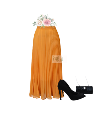Chân váy xếp ly voan cát mẫu midi Chân váy xếp ly voan cát mẫu midi