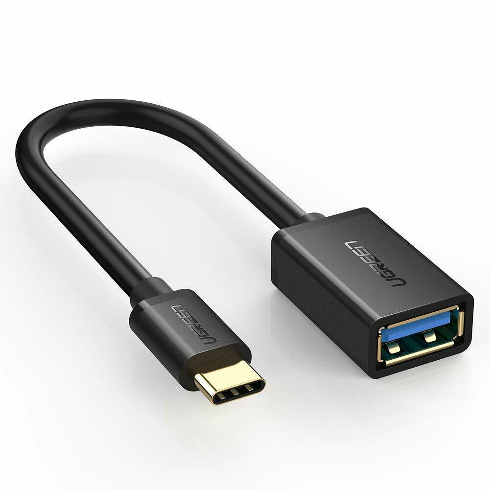 UGreen USB Type-C Male to USB 3.0 Type A Female OTG Cable 15cm - Black 30701