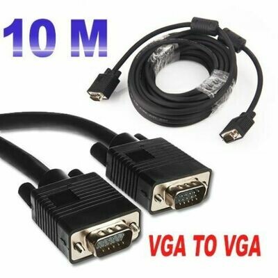 Ritmo 10M Premium VGA SVGA 15pin Monitor Cable Lead Male to Male PC TV Laptop LCD