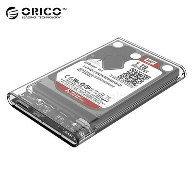 ORICO 2.5" USB3.0 EXT TRANSPARENT HDD CASE