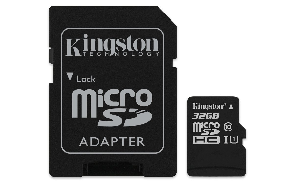 KINGSTON  Canvas Select:MicroSD 32GB , 80MB/s read and 10MB/s write with SD adapter SDCS/32GB
