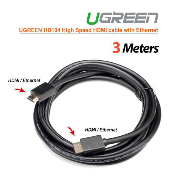 UGREEN High speed HDMI cable with Ethernet  full copper 3M  (10108)