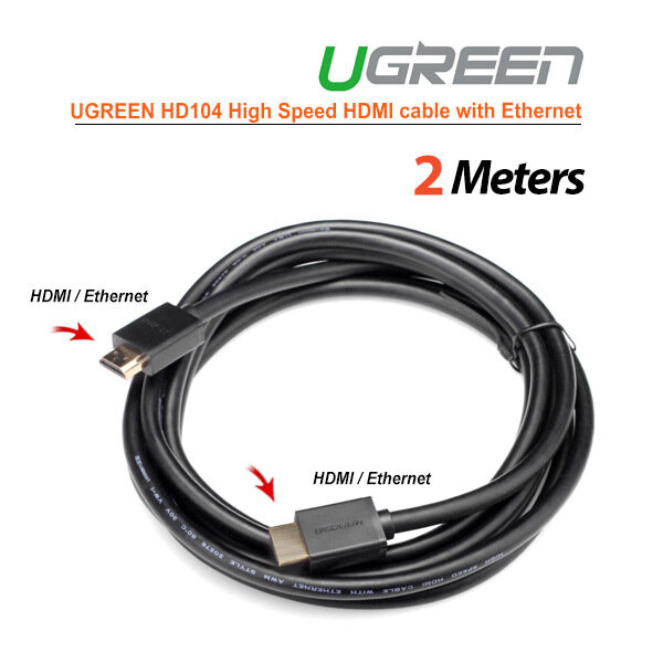 UGREEN High speed HDMI cable with Ethernet full copper 2M (10107)