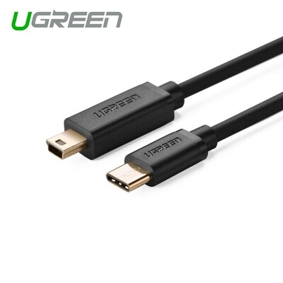 UGREEN USB Type C Male to USB 2.0 Mini 5Pin Male Cable - Black 1M (30185)