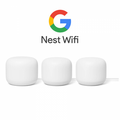 Google Nest Wifi System with Google Assistant 3-Pack - Snow