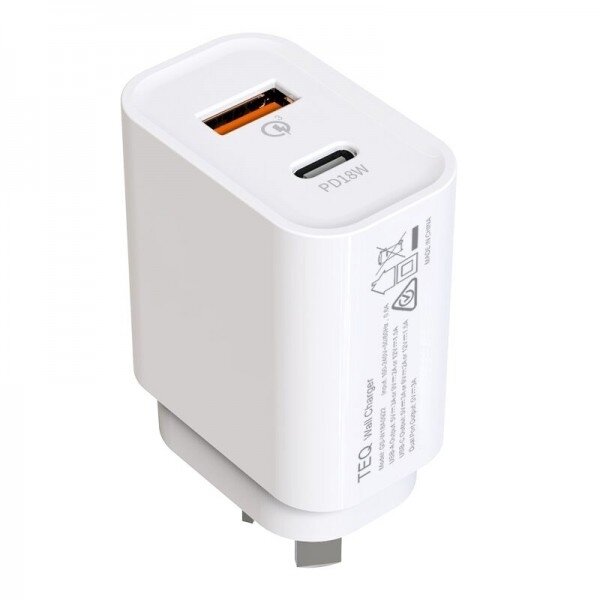 TEQ PD18W + QC 3.0 Fast Charger Dual adapter