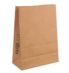 Blockbodenbeutel - Carry Bag braun / 22x10,5cmx30cm / 650 Stk