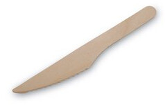 Holzbesteck: Messer aus Holz / 165mm / 100 Stk