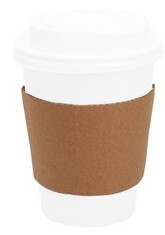 Bechermanschette Braun  für Becher 8-10oz (0,2l) / 100 Stk