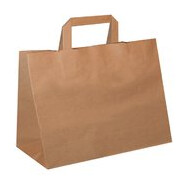 Papiertragetaschen - braun 26+17x25cm 400 Stk Papiertragetaschen - braun 26+17x25cm 400 Stk