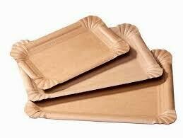 Pappteller / Braun / 13x20cm / 250 Stk Pappteller / Braun / 13x20cm / 250 Stk