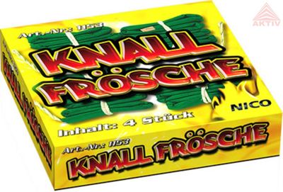 Knallfrösche, 4er Schachtel