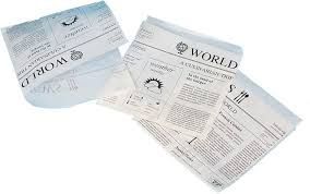 Snackbeutel Newspaper 15x16cm Weiß Perga