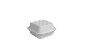 Kleine Hamburger Box IP7 Bagasse Standard weiß