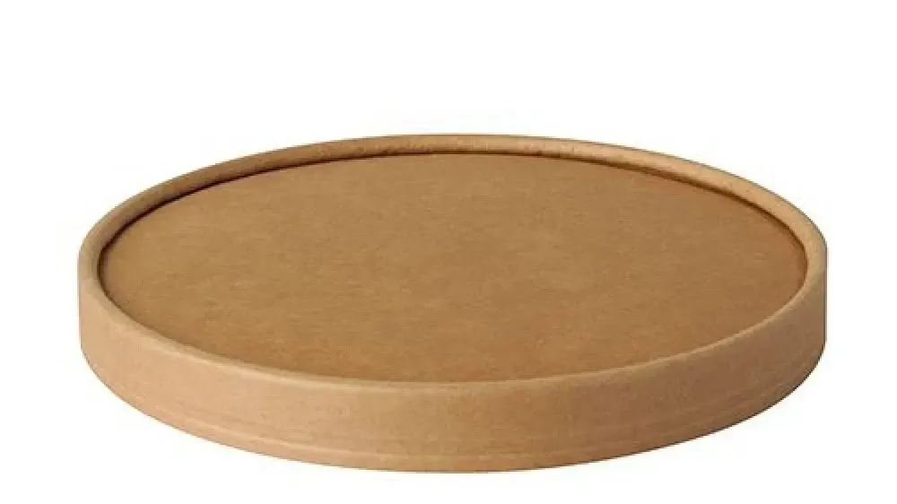 Deckel braun Kraft für Salat Bowl 750 ml 26 OZ D 150 mm PE beschichtet